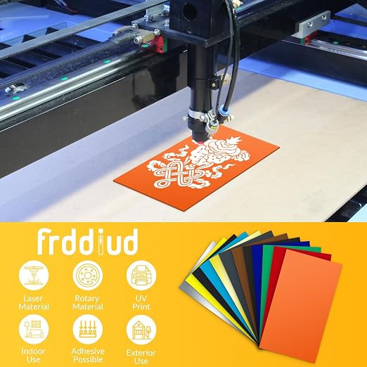 Laser Engraving Blank ABS Double Color Plastic Sheet, 11.8x6.49x0.05 inch - Image 2