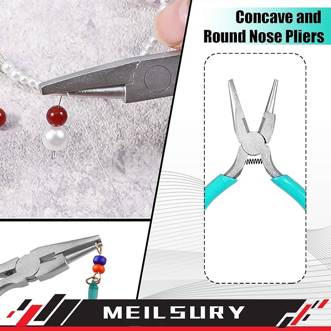 3-Piece jewelry pliers set includes a 6-in-1 bail making looping pliers - Image 4