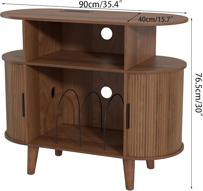 Large Round Record Player Stand - Image 7