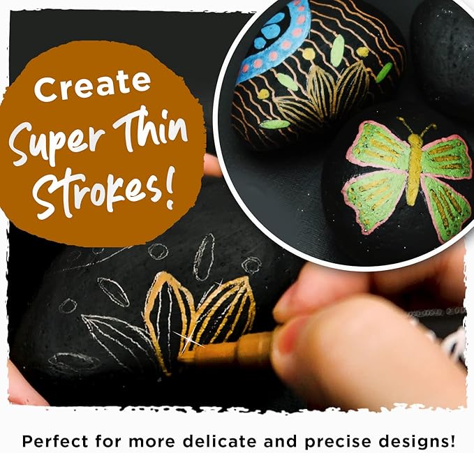 Chalkola Extra Fine Tip Metallic Chalk Markers - Image 5