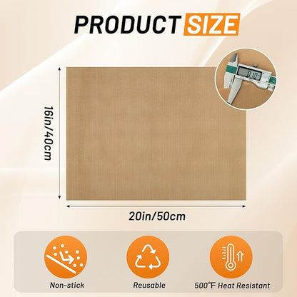 Svaldo Teflon Sheets for Heat Press, 10 Pack, 16x20 Heat Press Paper for T - Image 2