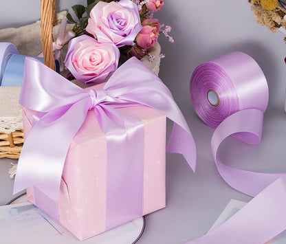 2 Inch Lilac Solid Satin Ribbon, 50 Yards Craft Fabric Ribbon - Image 5