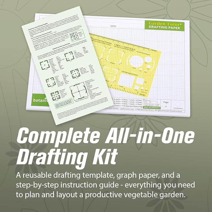 Garden Tutor Square Planning & Drafting Kit – Plan High-Yield Vegetable Gardens - Image 2