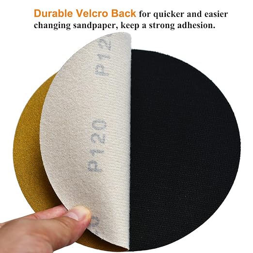 6-Inch No-Hole Hook and Loop Sanding Discs, - Image 4