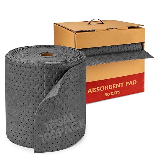 Universal Absorbent Pads Roll | 16"x20" Water Absorbent Mat 100-Pack | by BOZZYS