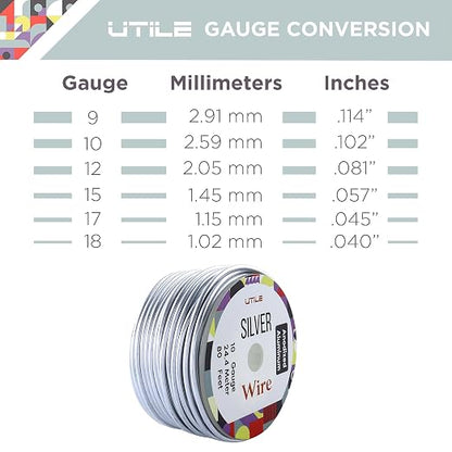 UTILE Armature Aluminum Wire 80 ft 10 Gauge 3.2 mm Anodized Craft Bendable Wire - Image 5