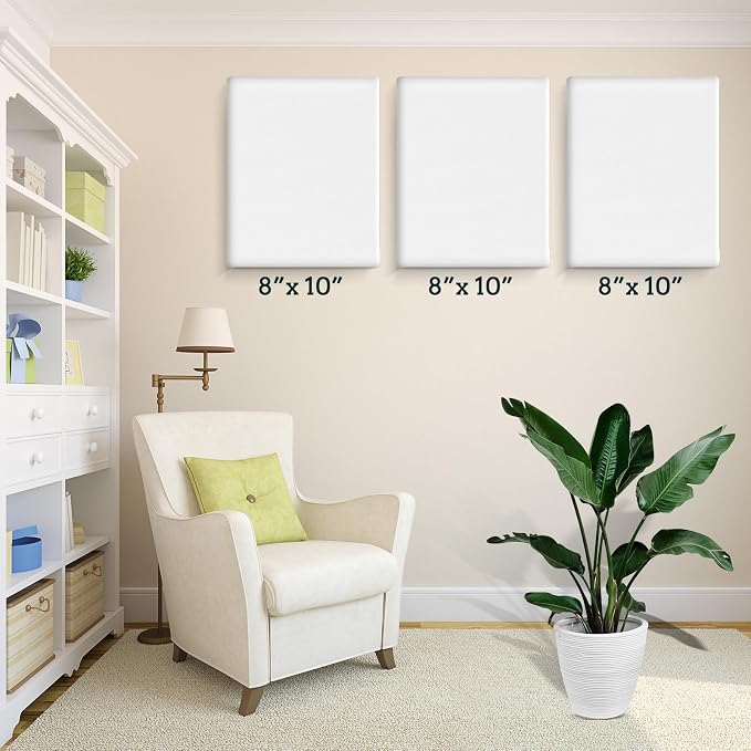 ESRICH 40Pack Stretched Canvas for Painting 8x10, Blank White Canvases for - Image 6