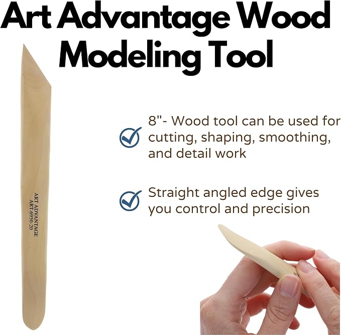 Art Advantage Wood Modelling Tool 8" – Wood Sculpting, Carving & Crafting Tool - Image 2