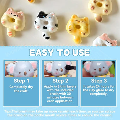 100ml Air Dry Clay Glaze, Clay Varnish Used to Prevent Clay Cracking, and Wear - Image 4