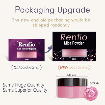 Renfio 100g Mica Powder Pigment, Metallic Natural Dye Mineral Pearl Shimmer - Image 4