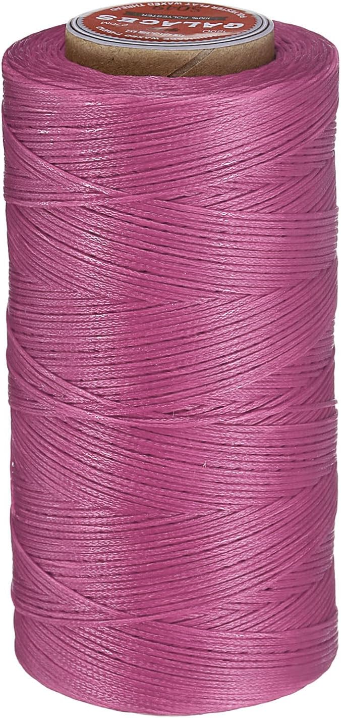 uxcell Flat Leather Sewing Waxed Thread, 270m / 295 Yards Polyester Wax String by uxcell