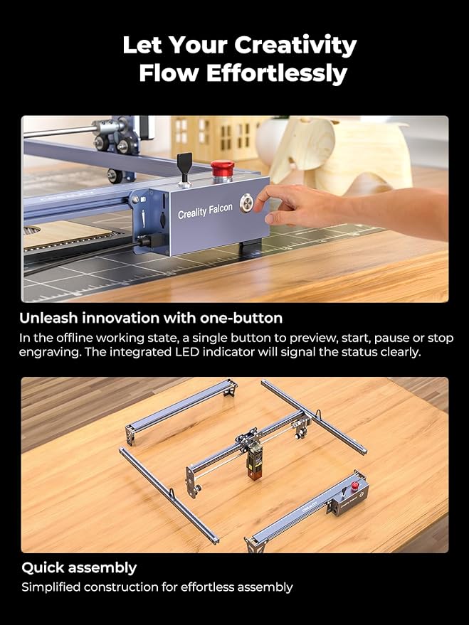 Creality 72W Output Power Laser Engraver, Falcon Pro 10W - Image 3