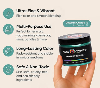 Eye Candy Pigments Premium Green Mica Powder - Image 3