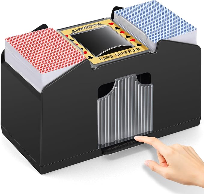 Unniweei Automatic Card Shuffler, Battery-Operated Electric Shuffler, Casino by Unniweei