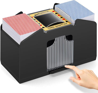 Unniweei Automatic Card Shuffler, Battery-Operated Electric Shuffler, Casino by Unniweei