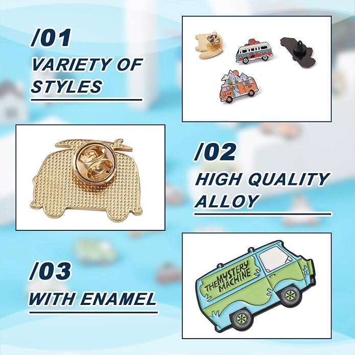 Mixed Enamel Pins for Backpacks, Beadthoven Cute Enamel Brooch Pins Set - Image 4