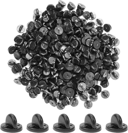 400pcs PVC Rubber Pin Backs Heliltd Butterfly Clutch Pins Backing Keepers by Heliltd