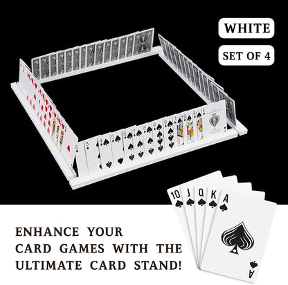Playing Card Holder Stand Width 400mm White Acrylic Set - Image 6