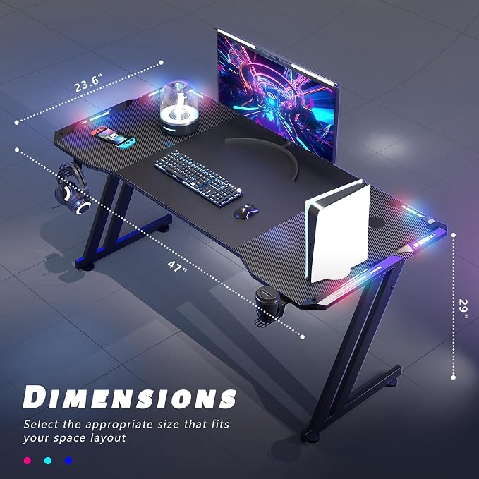HLDIRECT 47 Inch Gaming Desk - Image 3