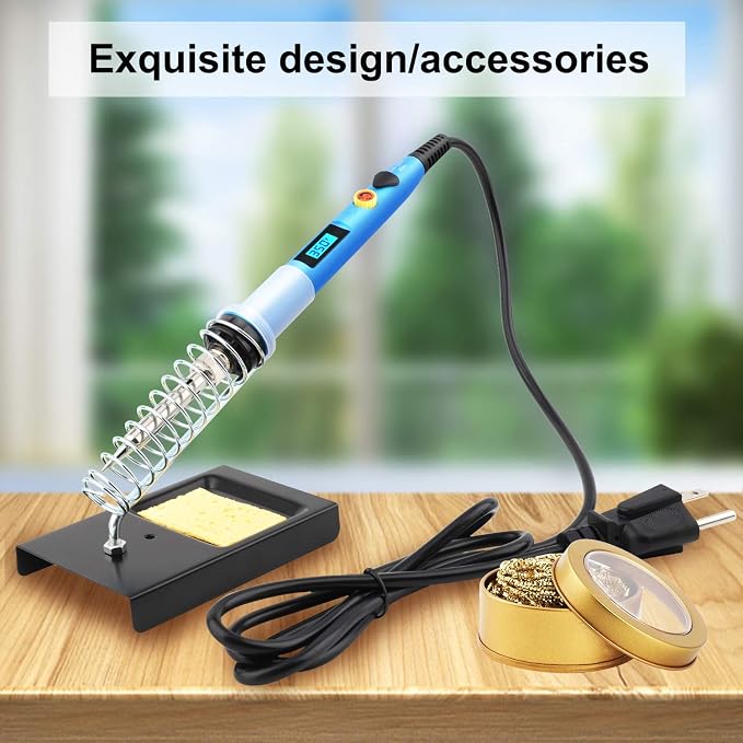 Electronics Soldering Iron Kit - 80W Digital LCD Solder Gun - Image 5