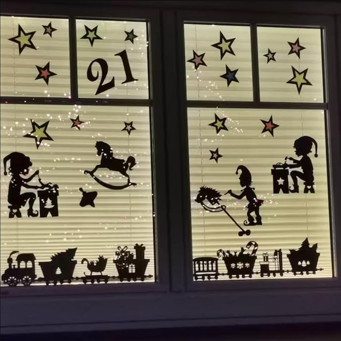 Christmas Stencils for Window Glass Large Christmas Stencil Reusable Winter - Image 7