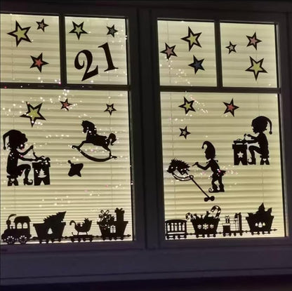 Christmas Stencils for Window Glass Large Christmas Stencil Reusable Winter - Image 7