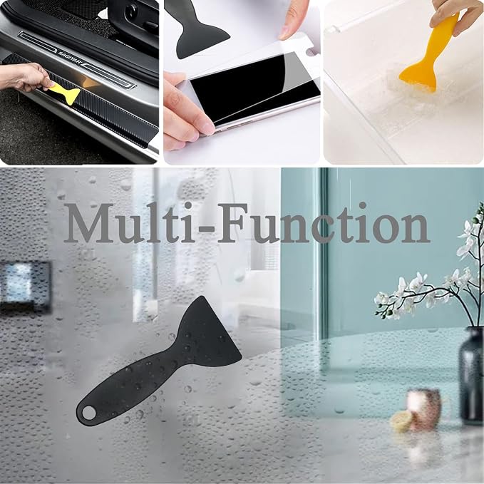 10pcs Plastic Spatula Paint Scrapers, Flexible Resin Scraper Putty Knife Air - Image 3
