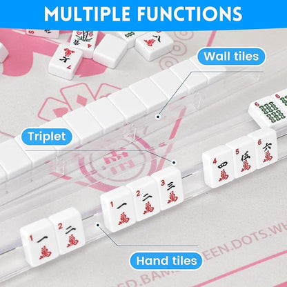4 PCS Clear Acrylic American Majiang Tile Racks - Image 4