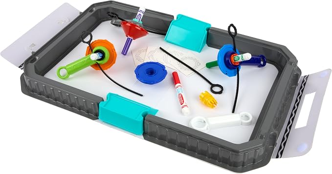 Crayola Colourwhirls Battle Arena Art Game, DIY Gyro Spin Art Toy, 4 Battling - Image 7