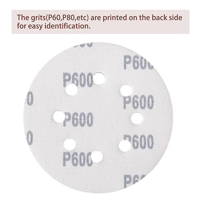 150pcs 600 Grit Sanding Discs, 5-Inch 8-Hole Sandpaper, - Image 5