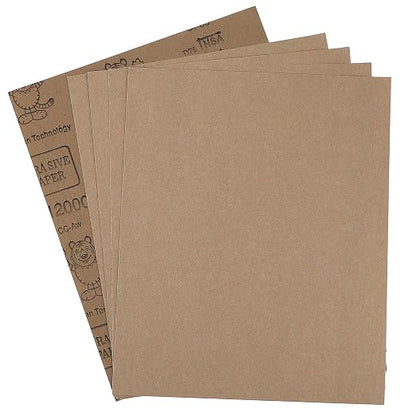 9x11 inch 5 Sheets Sandpaper, Wet or Dry 12000 High Grit Extra Fine Sand Paper by ADVcer