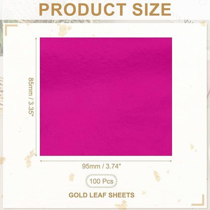 PATIKIL Gold Leaf Sheets for Art 3.7" x 3.4" - Image 2