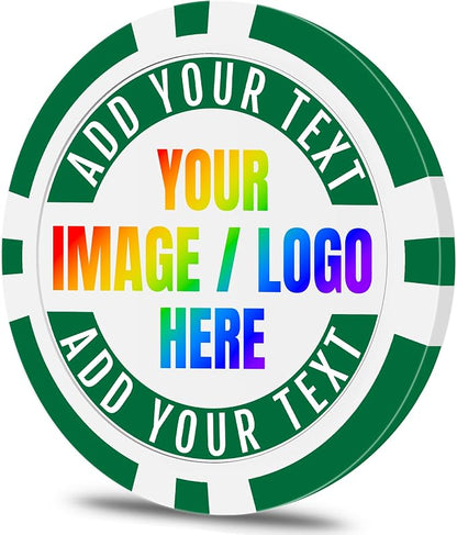 50 Custom Poker Chips, Personalized by Qansean