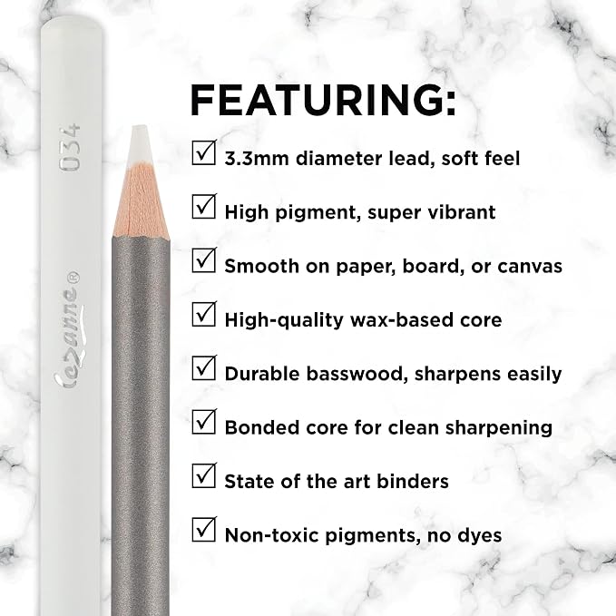 Creative Mark Cezanne Premium Colored Pencils Black Set of 12 - Image 4