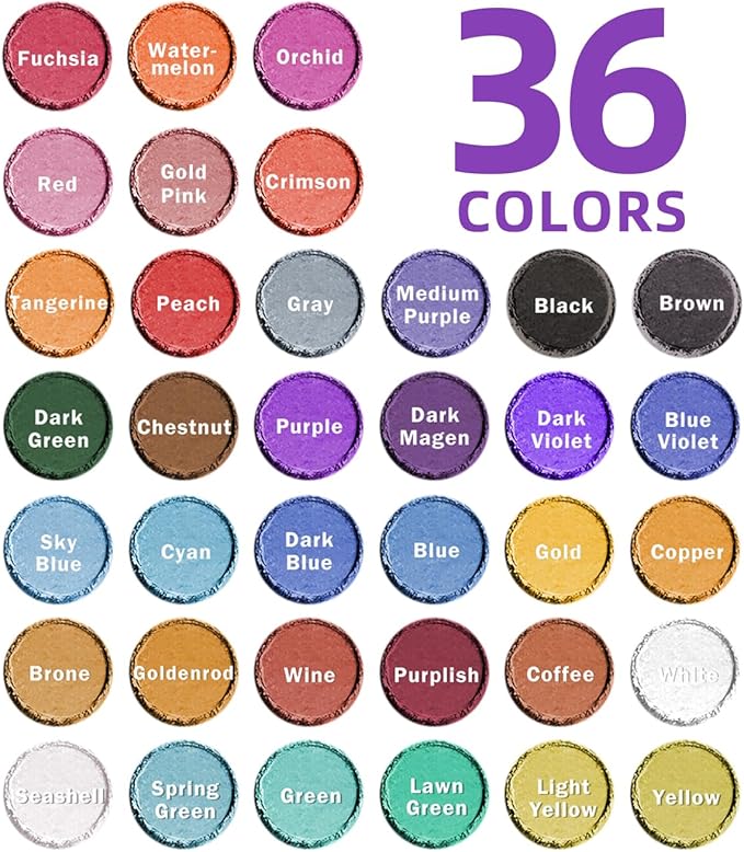 LET'S RESIN 36 Colors Mica Powder, Mica Pigment Powder - Image 2