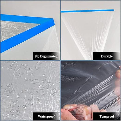 VECOPE 3-Piece Set, Pre- Masking Film Protection Covering Cloth Tape | - Image 4