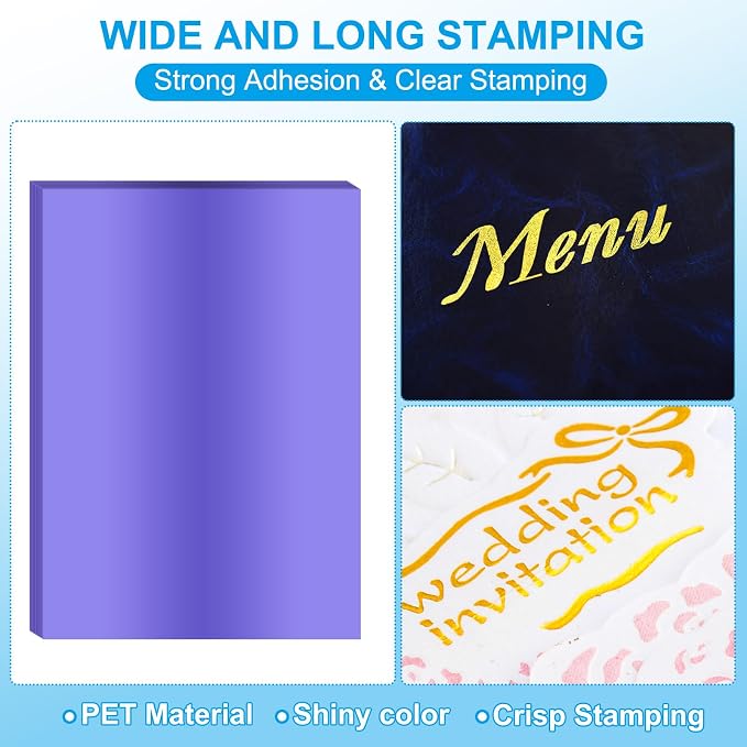 PATIKIL 11.7x8.3" Hot Stamping Foil Paper Sheet, 20 Sheets A4 Heat Transfer Hot - Image 3