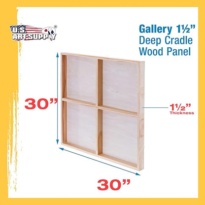U.S. Art Supply Unfinished Cradled Wood Panels - Image 3