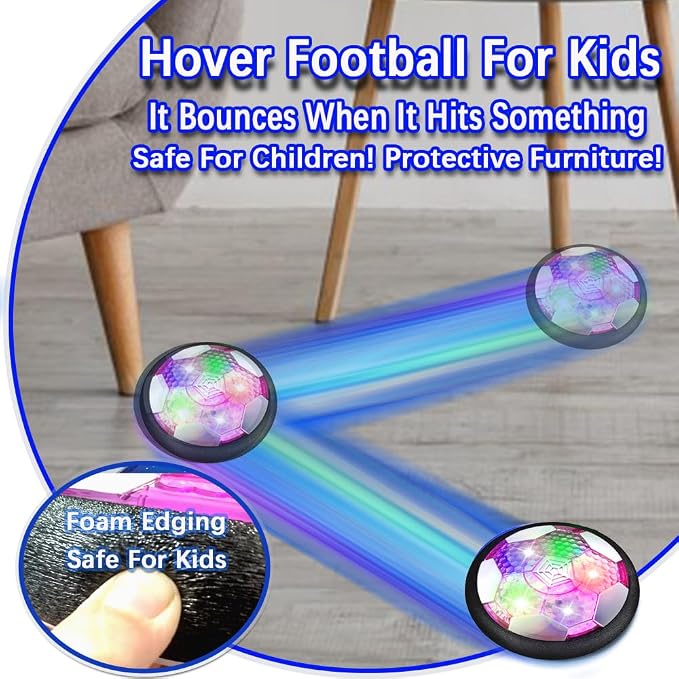 VNVDFLM Hover Soccer Ball Toys for Boys, LED Light Soccer Balls - Image 4