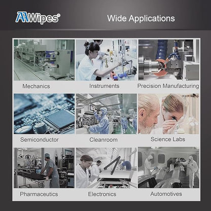 AAwipes Cleanroom Wipes 6" x 6" Lint Free Wipes Cellulose/Polyester Wipers - Image 7
