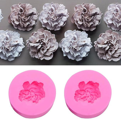 Wehous 2PCS Carnation Flower Candle Molds, 3D Flower Fondant Chocolate Cake by Wehous