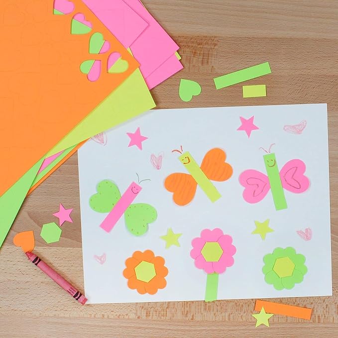 Basic Shapes 2: Hearts, Rectangles, 696 Pieces US Made Card Stock Punch Out - Image 2