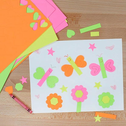 Basic Shapes 2: Hearts, Rectangles, 696 Pieces US Made Card Stock Punch Out - Image 2
