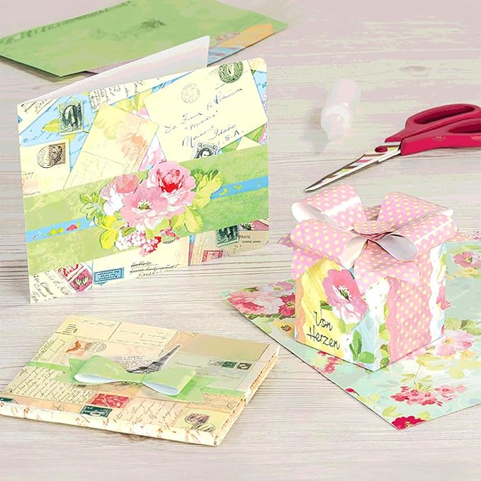 YASMEN Scrapbook Paper Pad 12x12, Vintage Patterned Cardstock, Single-Sided - Image 6