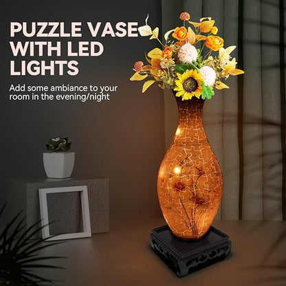 3D Puzzles Vase for Adults, Birthday Gifts for Women, 160 Pieces Plastic DIY - Image 2
