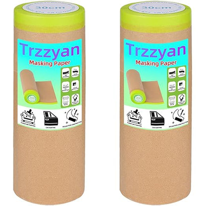 2 Roll 12Inchx50Feet Pre-Taped Masking Paper Roll by Unknown