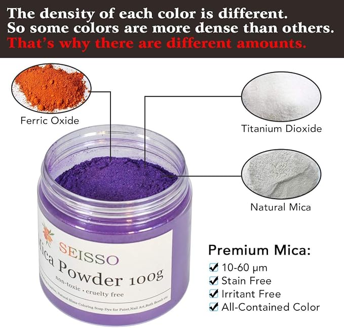 Purple Mica Powder for Epoxy Resin 3.5 oz /100g Powdered Pigment for Soap - Image 3