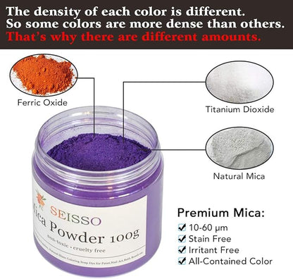 Purple Mica Powder for Epoxy Resin 3.5 oz /100g Powdered Pigment for Soap - Image 3