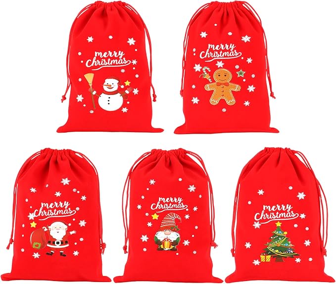 Tapleap Velvet Coth Christmas Bags by Tapleap