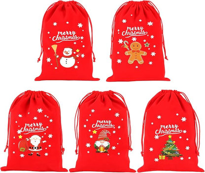 Tapleap Velvet Coth Christmas Bags by Tapleap